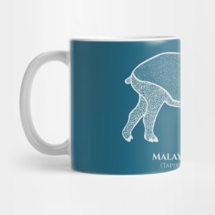 Malayan Tapir with Common and Scientific Names - cool tapir lover's gift Mug